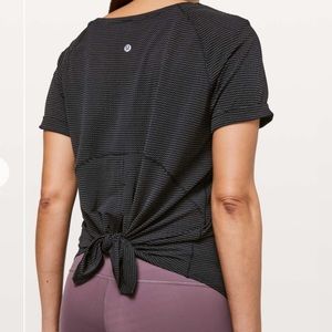 Lululemon open up tie back striped tee